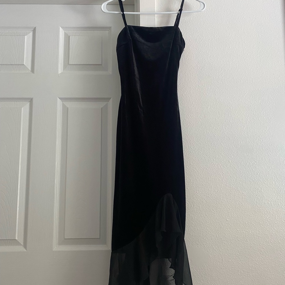 Lulus Black Velvet Evening Dress